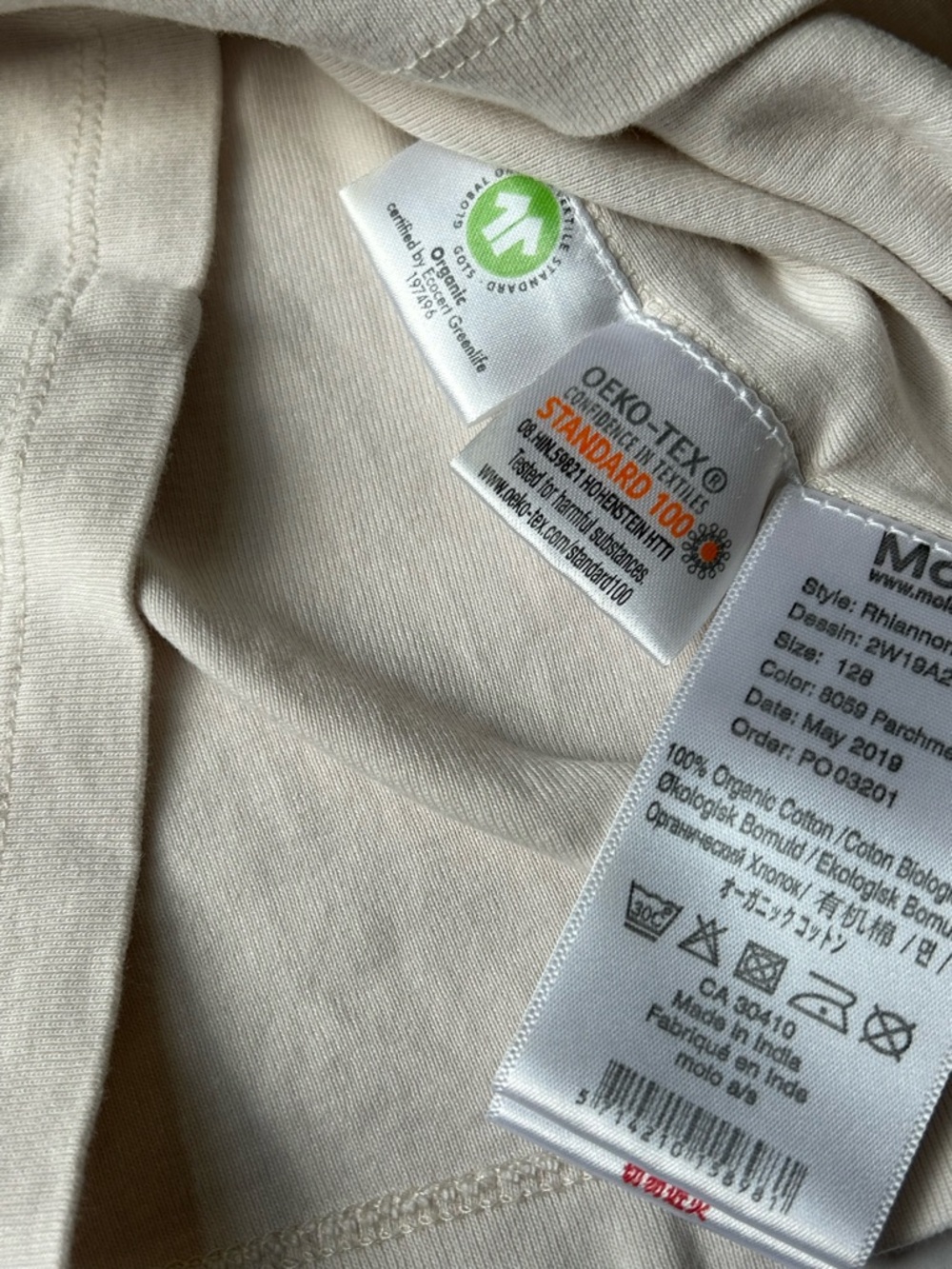 Molo Girls' Cream Graphic Ringer Tee - Picture 9 of 9